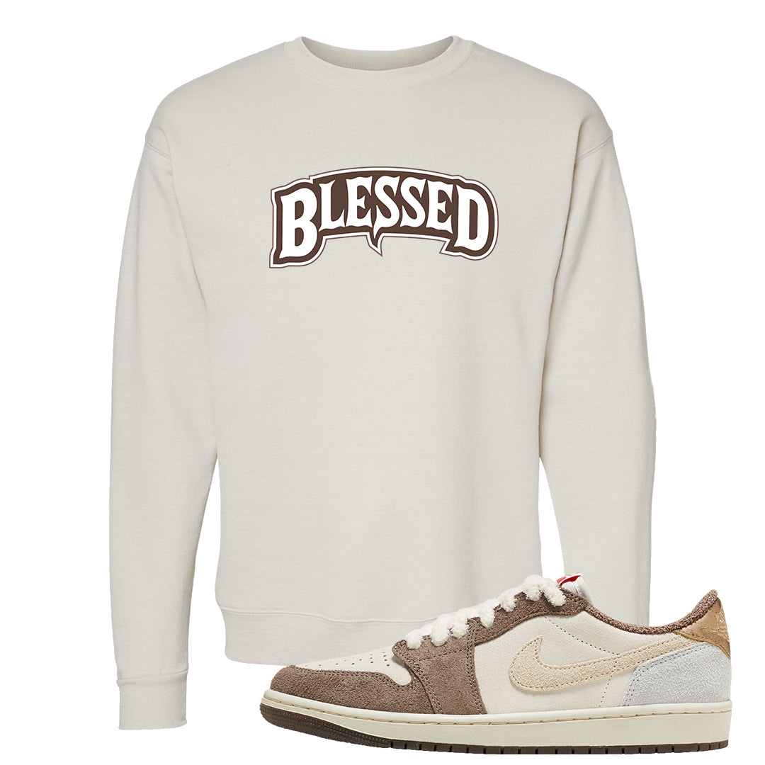 Year of the Rabbit Low 1s Crewneck Sweatshirt | Blessed Arch, Sand