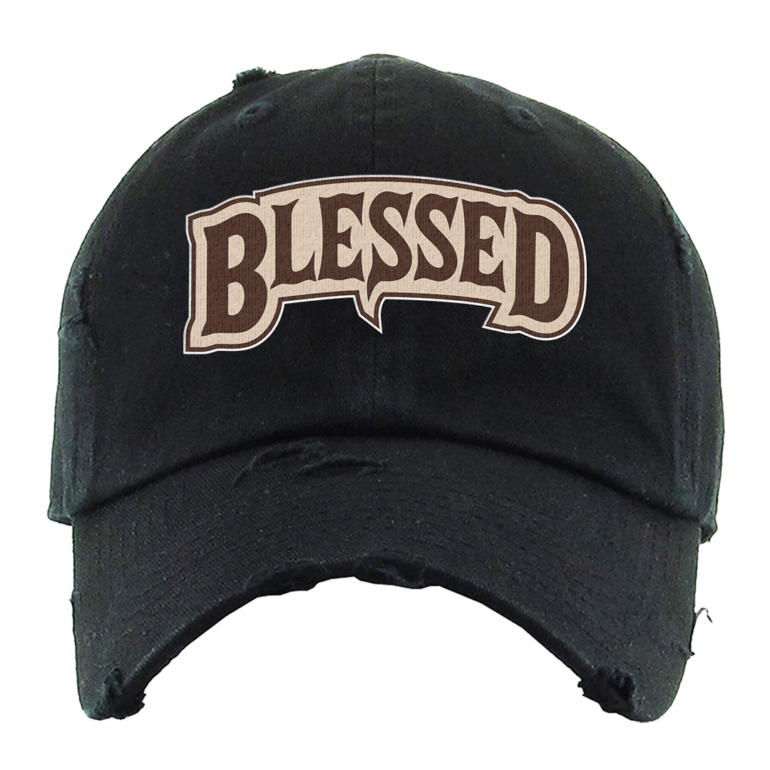 Year of the Rabbit Low 1s Distressed Dad Hat | Blessed Arch, Black