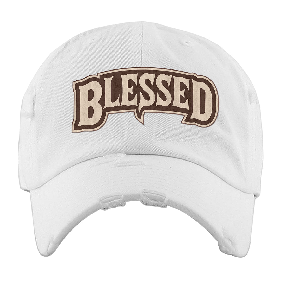 Year of the Rabbit Low 1s Distressed Dad Hat | Blessed Arch, White