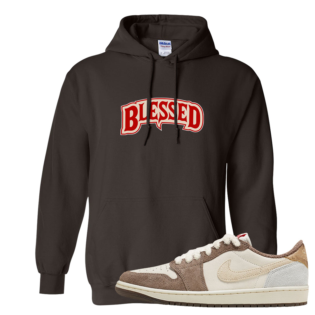 Year of the Rabbit Low 1s Hoodie | Blessed Arch, Dark Chocolate
