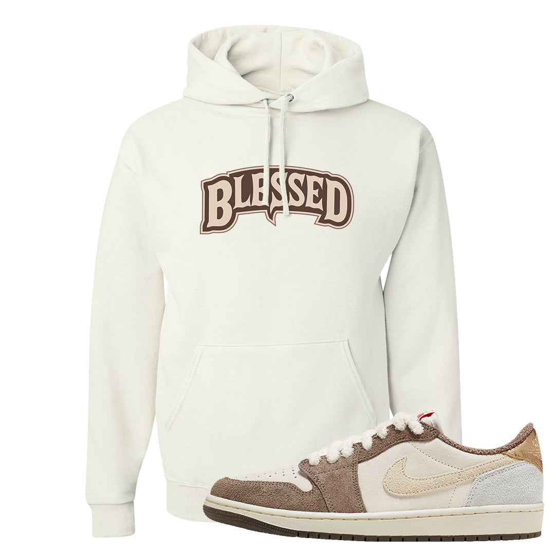 Year of the Rabbit Low 1s Hoodie | Blessed Arch, White