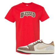 Year of the Rabbit Low 1s T Shirt | Blessed Arch, Red