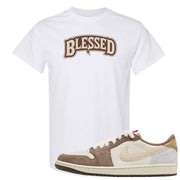 Year of the Rabbit Low 1s T Shirt | Blessed Arch, White