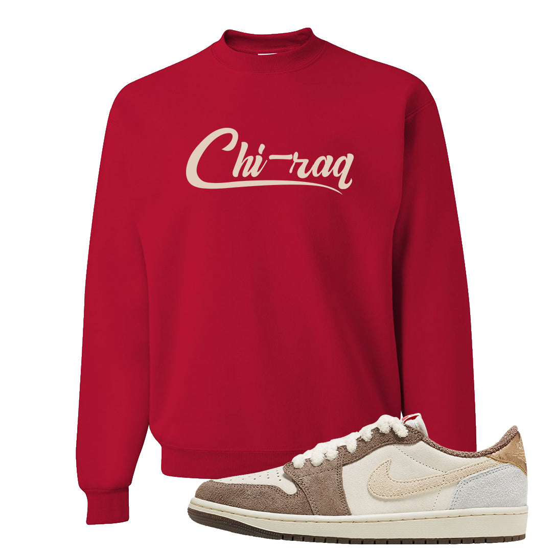 Year of the Rabbit Low 1s Crewneck Sweatshirt | Chiraq, Red