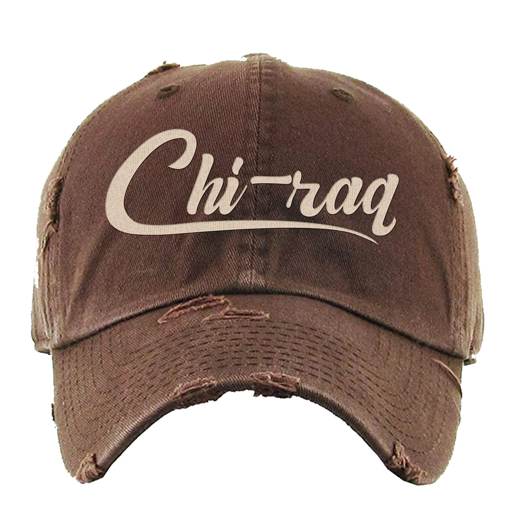 Year of the Rabbit Low 1s Distressed Dad Hat | Chiraq, Brown