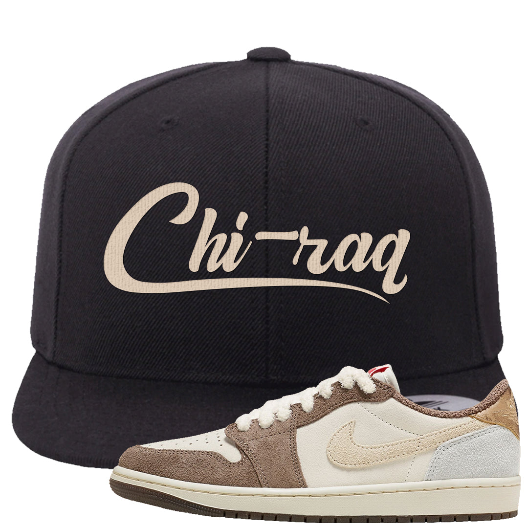 Year of the Rabbit Low 1s Snapback Hat | Chiraq, Black