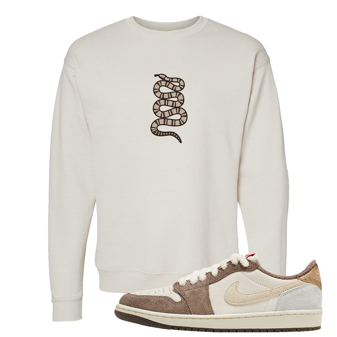Year of the Rabbit Low 1s Crewneck Sweatshirt | Coiled Snake, Sand