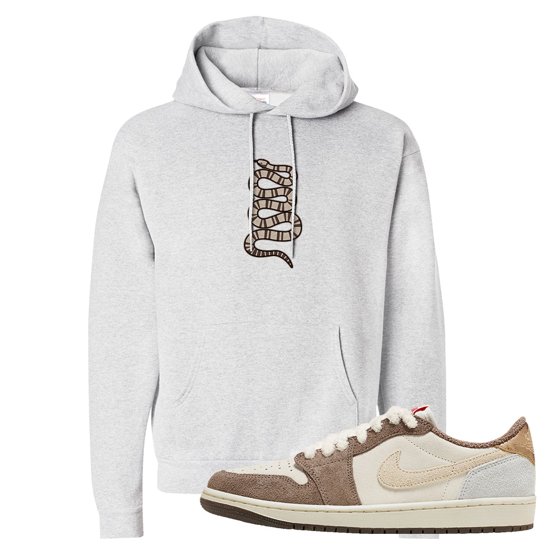 Year of the Rabbit Low 1s Hoodie | Coiled Snake, Ash