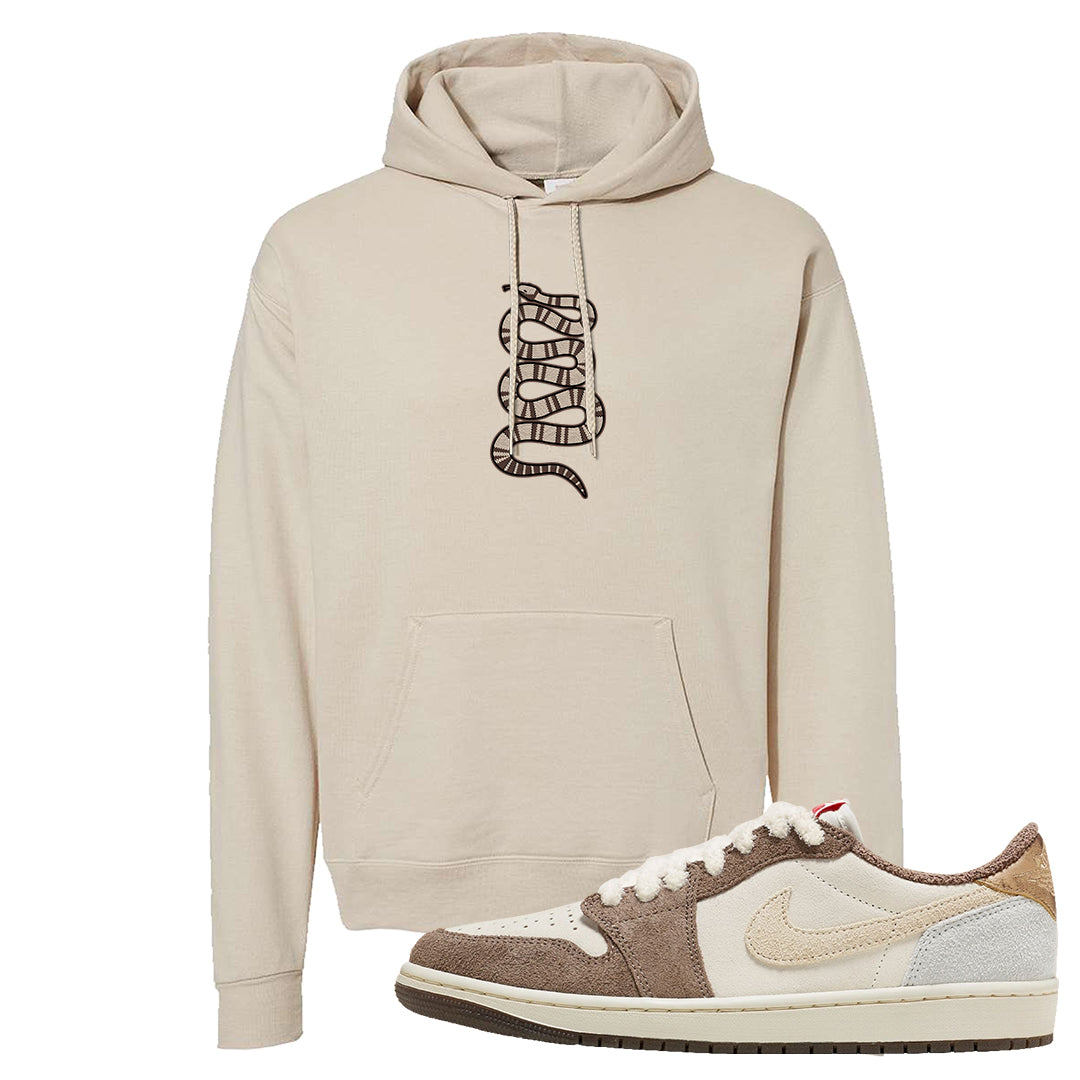 Year of the Rabbit Low 1s Hoodie | Coiled Snake, Sand