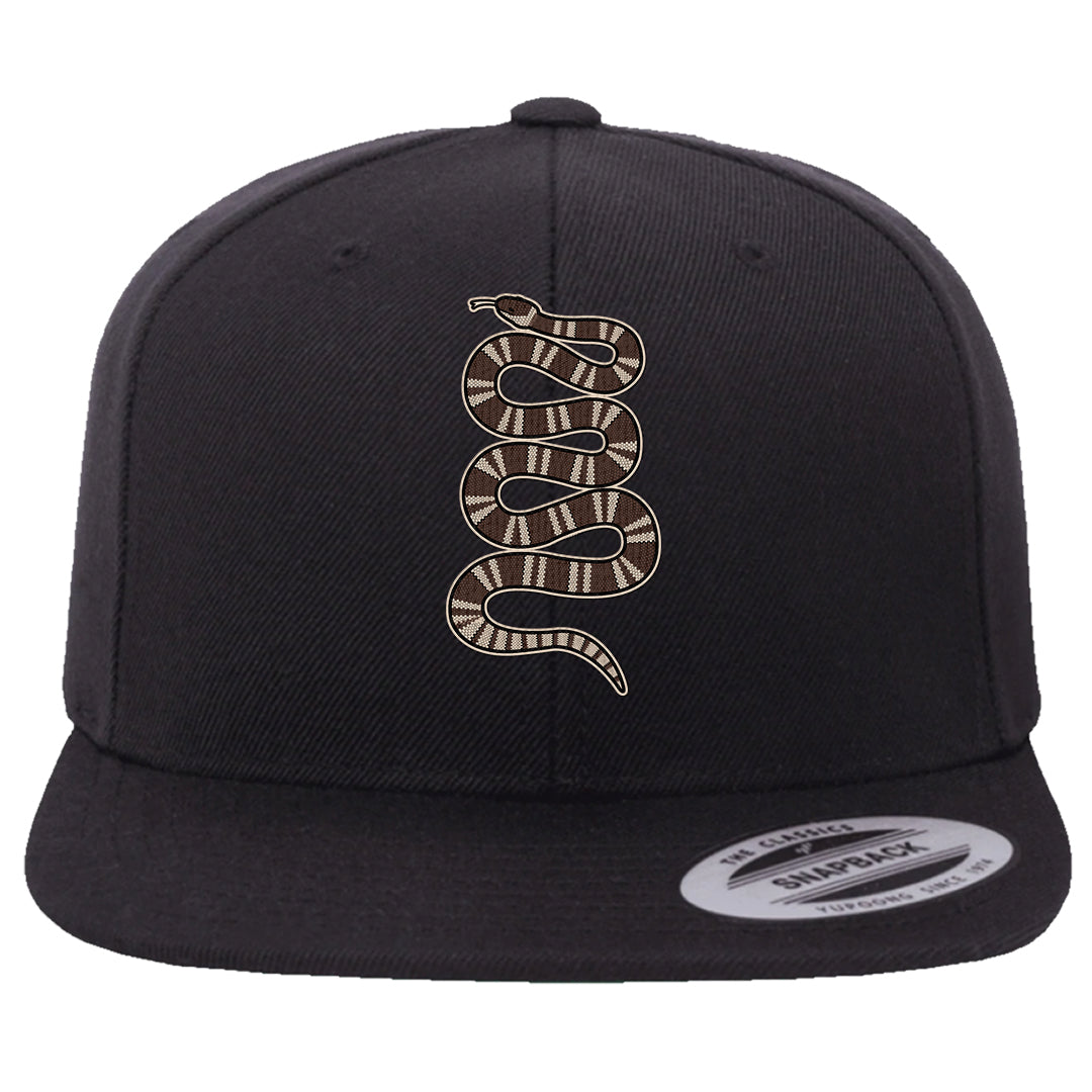 Year of the Rabbit Low 1s Snapback Hat | Coiled Snake, Black