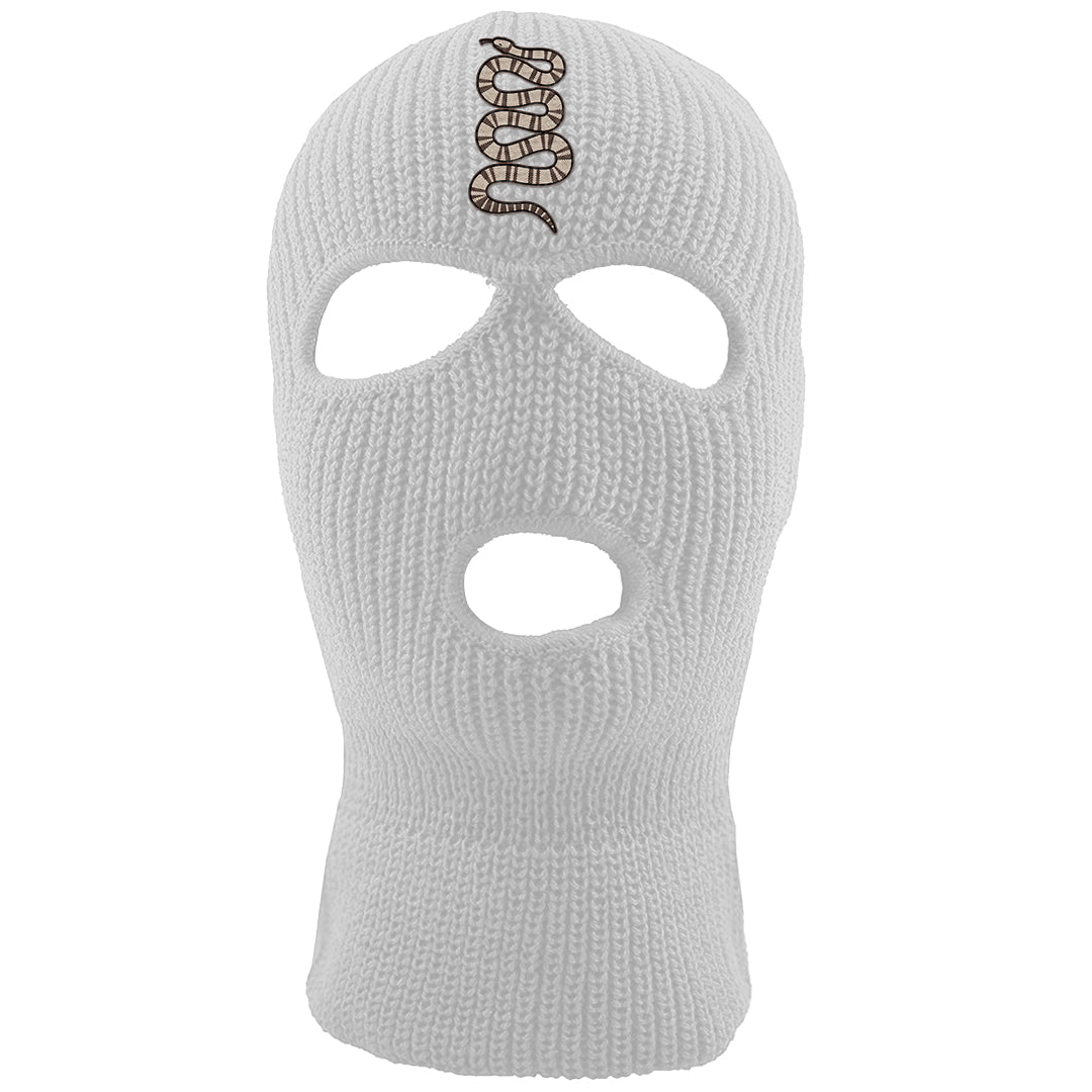 Year of the Rabbit Low 1s Ski Mask | Coiled Snake, White