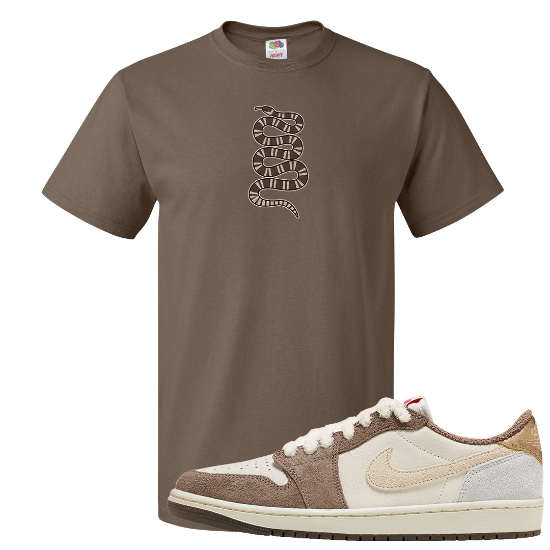 Year of the Rabbit Low 1s T Shirt | Coiled Snake, Chocolate