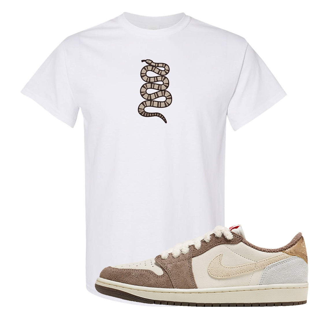 Year of the Rabbit Low 1s T Shirt | Coiled Snake, White
