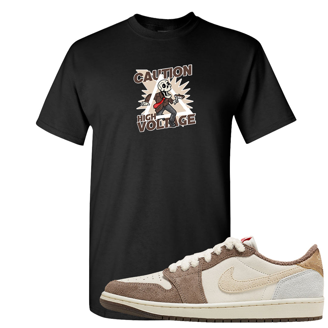 Year of the Rabbit Low 1s T Shirt | Caution High Voltage, Black