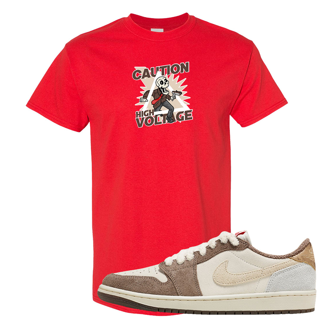 Year of the Rabbit Low 1s T Shirt | Caution High Voltage, Red