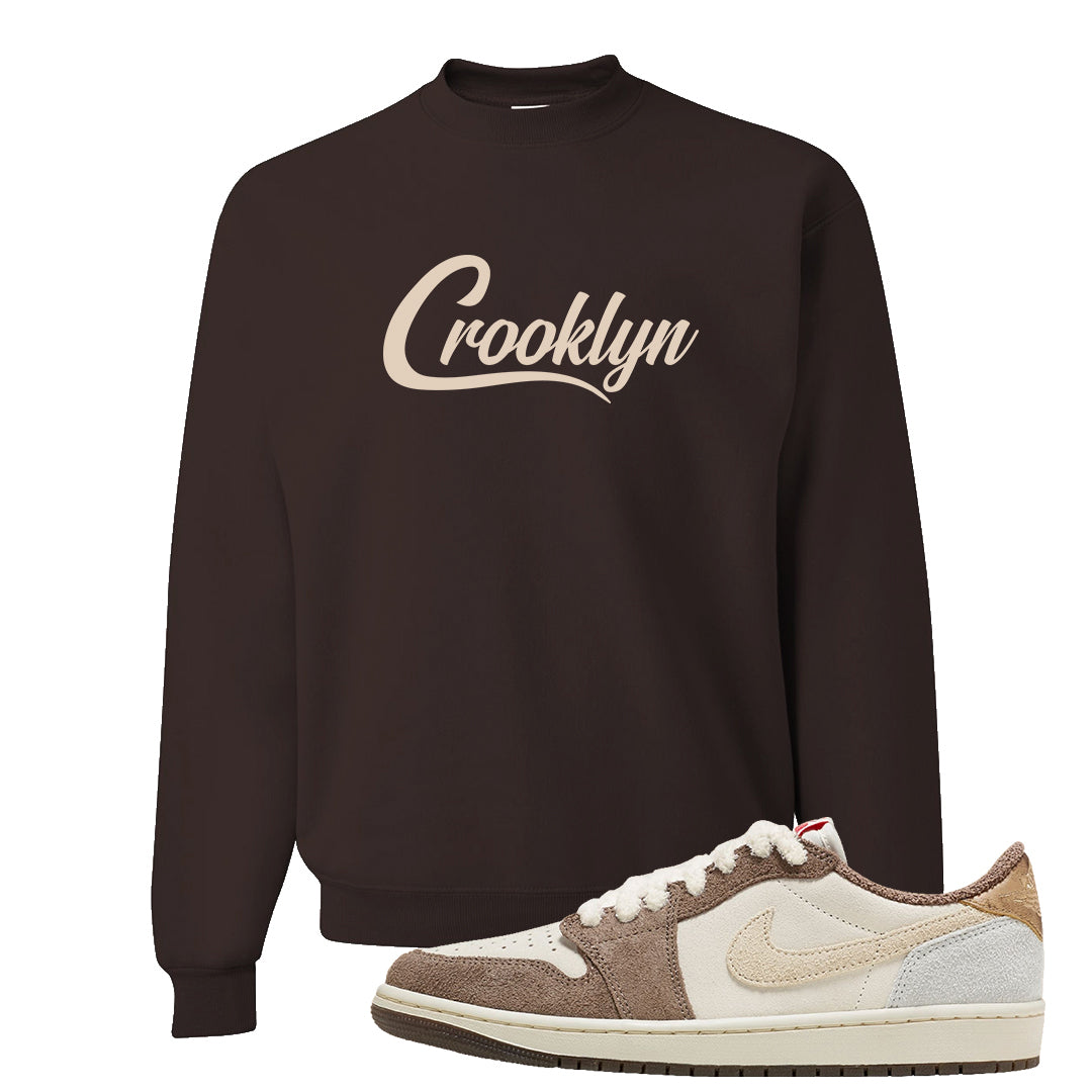 Year of the Rabbit Low 1s Crewneck Sweatshirt | Crooklyn, Dark Chocolate
