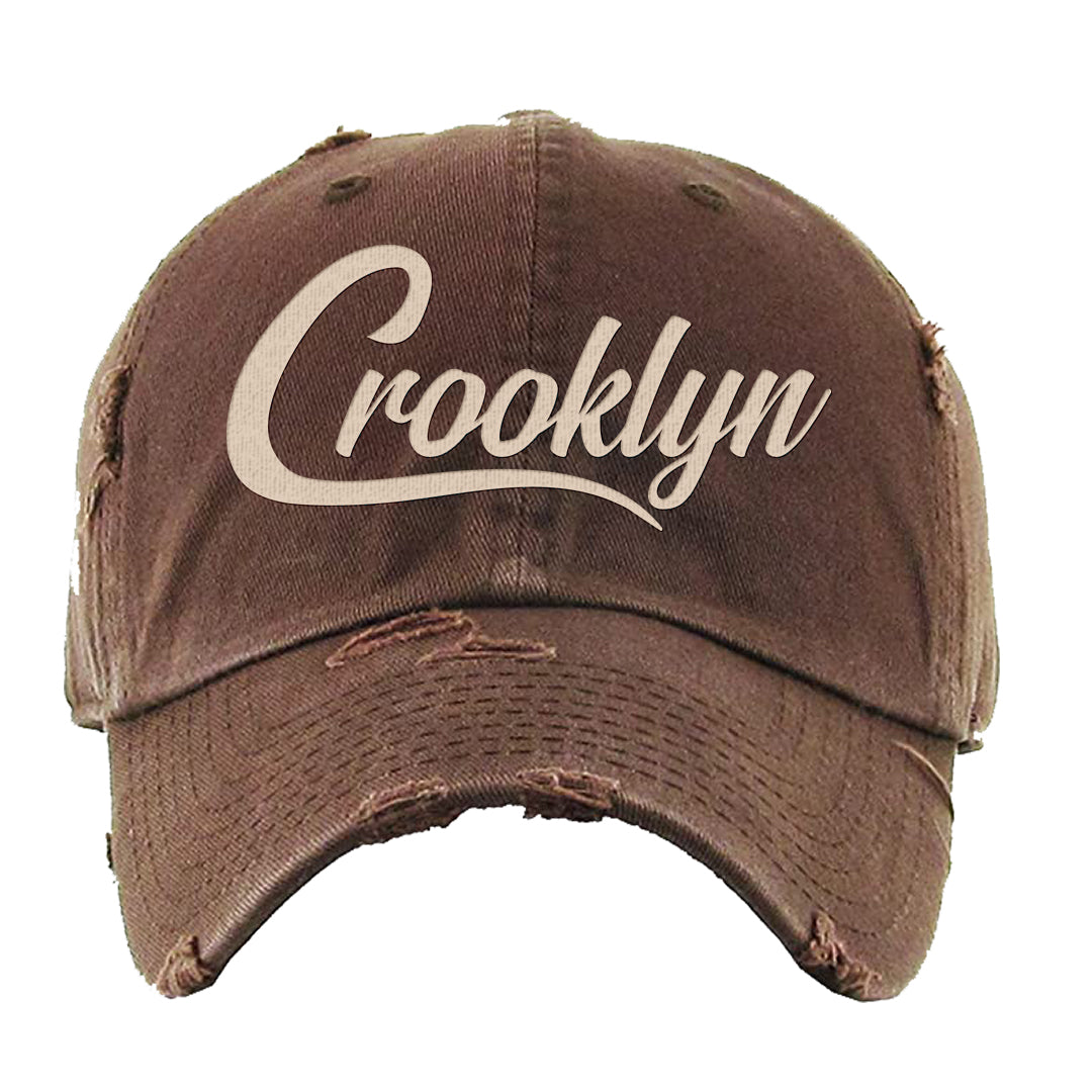 Year of the Rabbit Low 1s Distressed Dad Hat | Crooklyn, Brown