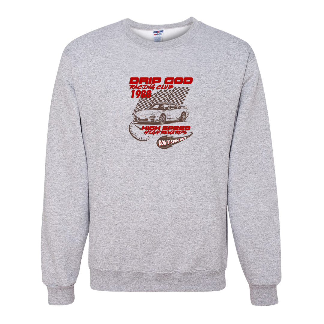 Year of the Rabbit Low 1s Crewneck Sweatshirt | Drip God Racing Club, Ash