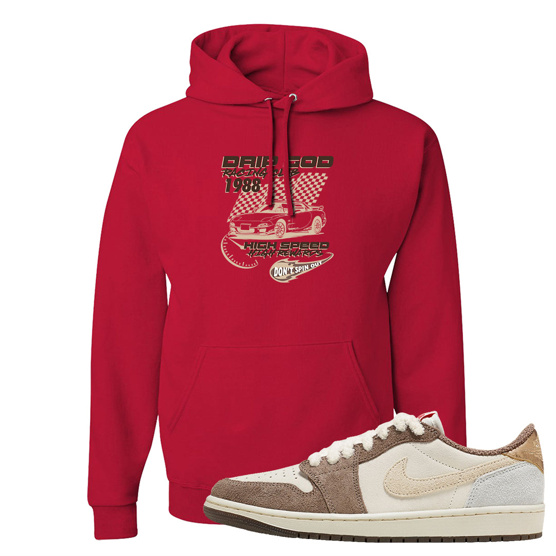 Year of the Rabbit Low 1s Hoodie | Drip God Racing Club, Red