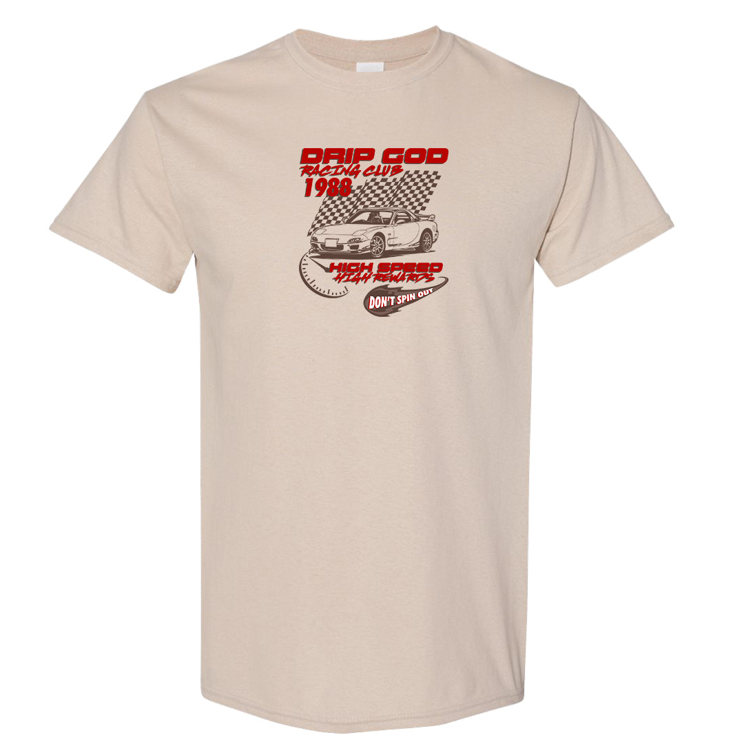 Year of the Rabbit Low 1s T Shirt | Drip God Racing Club, Sand