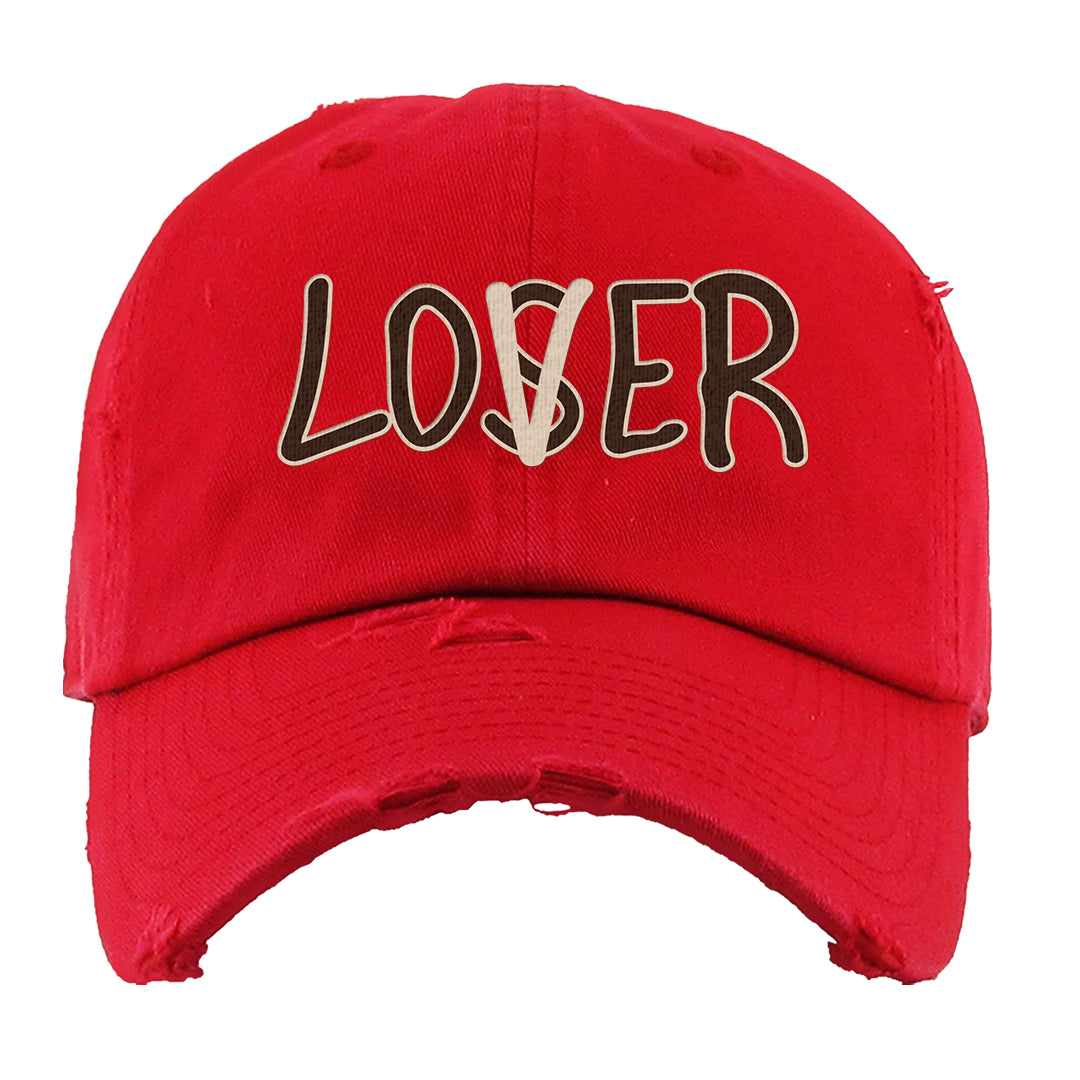 Year of the Rabbit Low 1s Distressed Dad Hat | Lover, Red