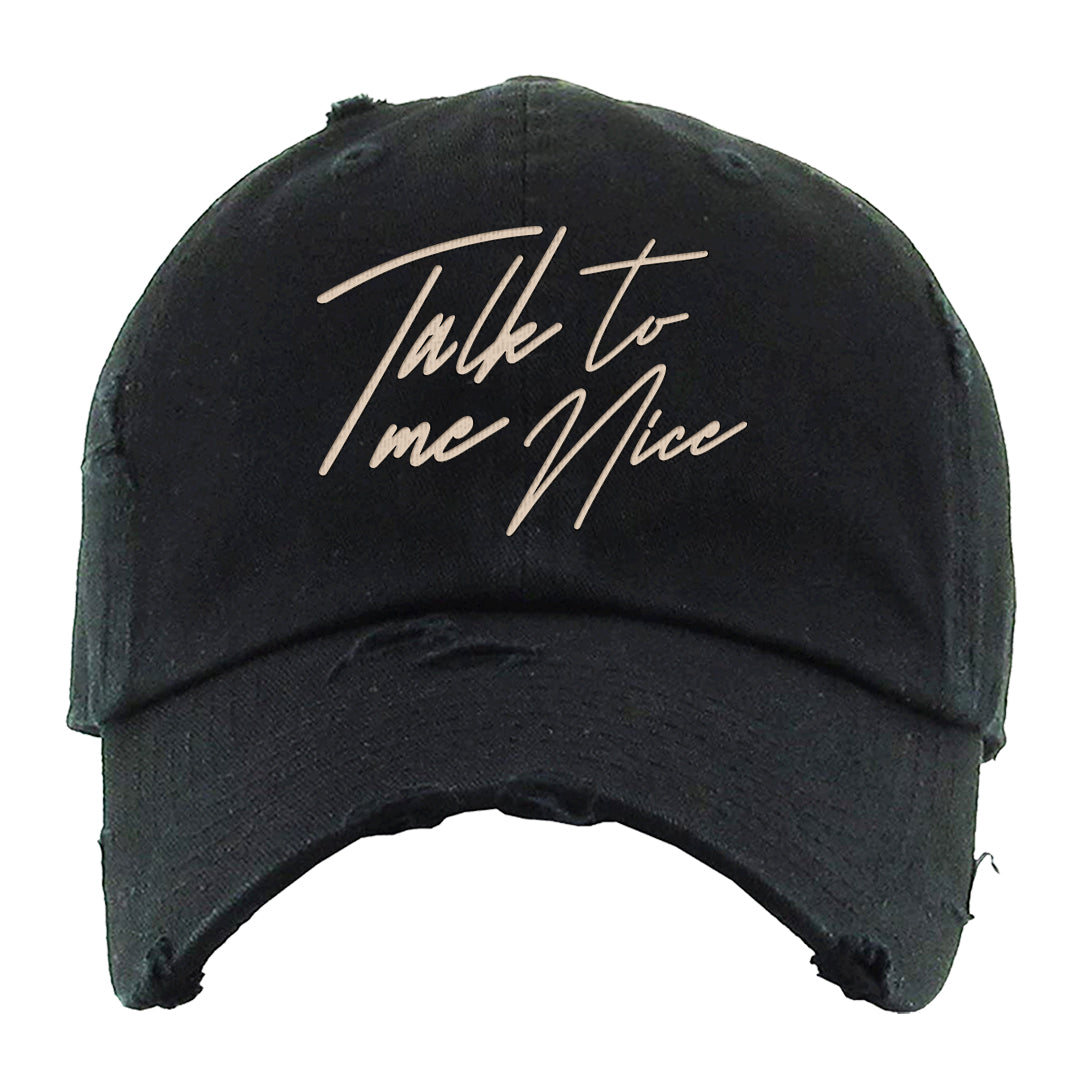 Year of the Rabbit Low 1s Distressed Dad Hat | Talk To Me Nice, Black