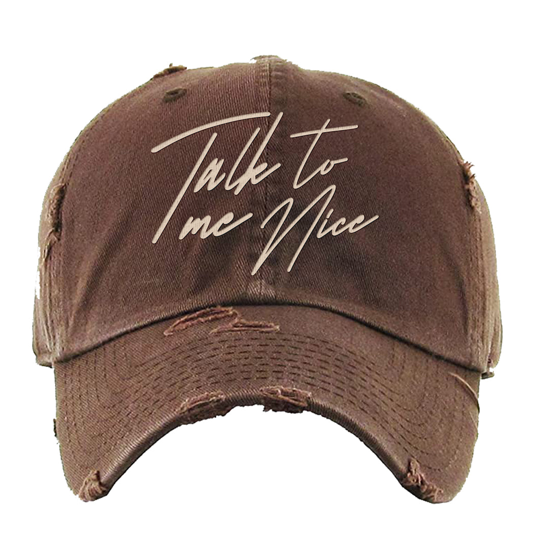 Year of the Rabbit Low 1s Distressed Dad Hat | Talk To Me Nice, Brown