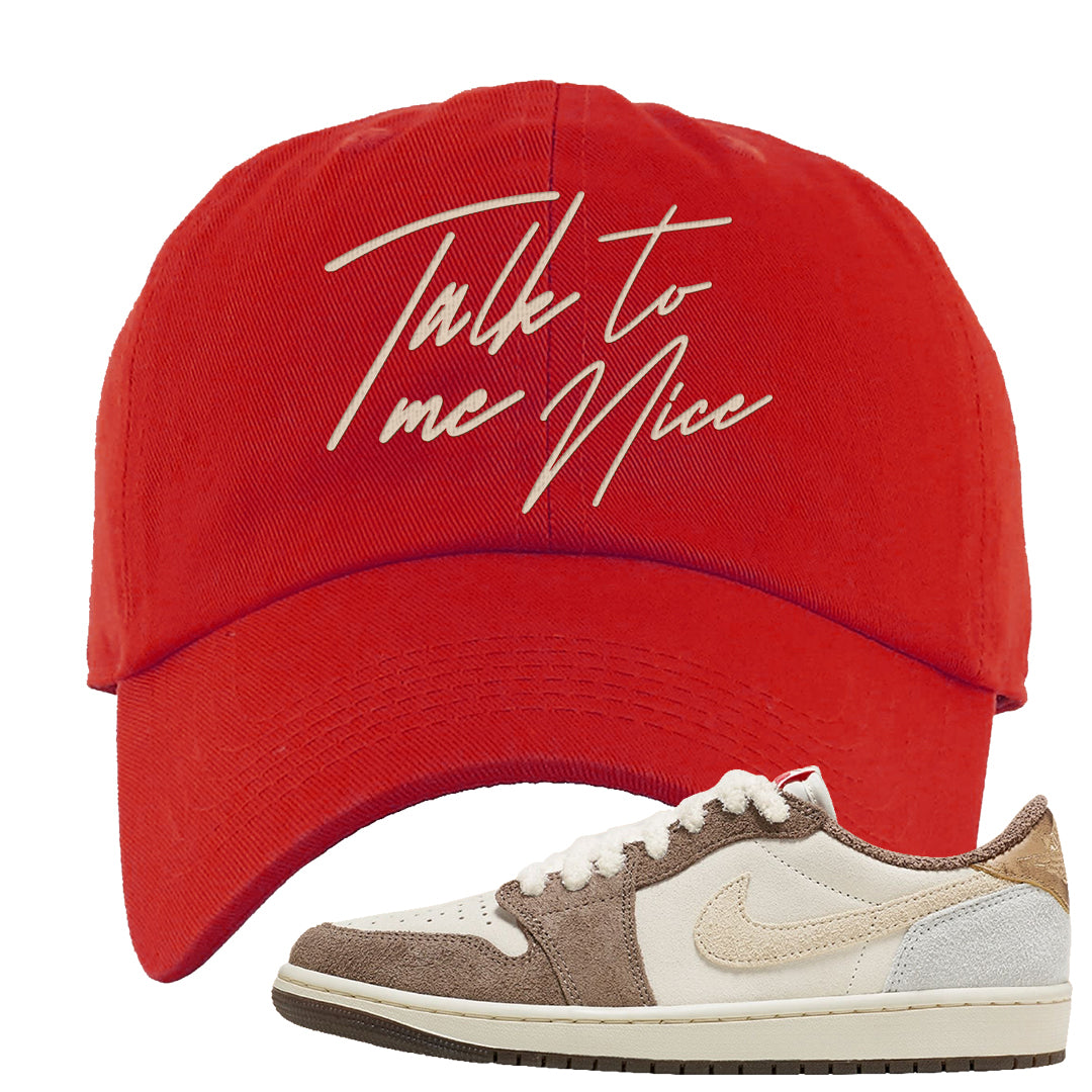 Year of the Rabbit Low 1s Dad Hat | Talk To Me Nice, Red