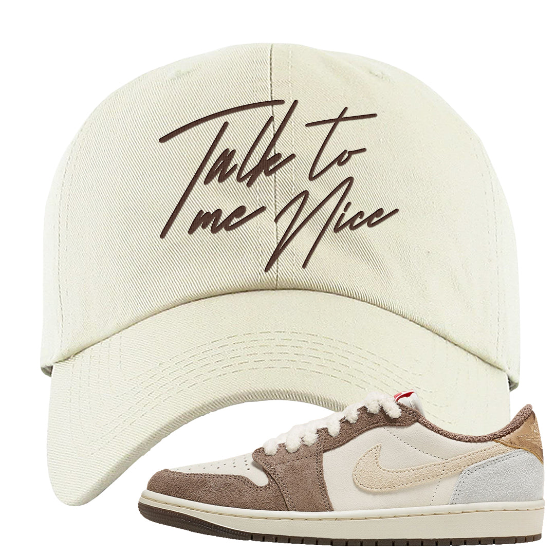 Year of the Rabbit Low 1s Dad Hat | Talk To Me Nice, White