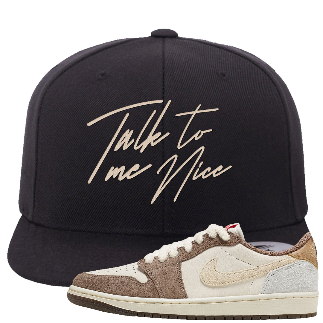 Year of the Rabbit Low 1s Snapback Hat | Talk To Me Nice, Black