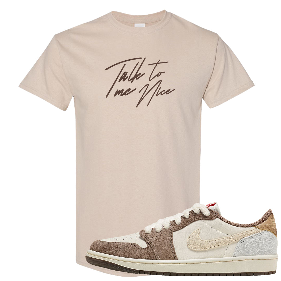 Year of the Rabbit Low 1s T Shirt | Talk To Me Nice, Sand