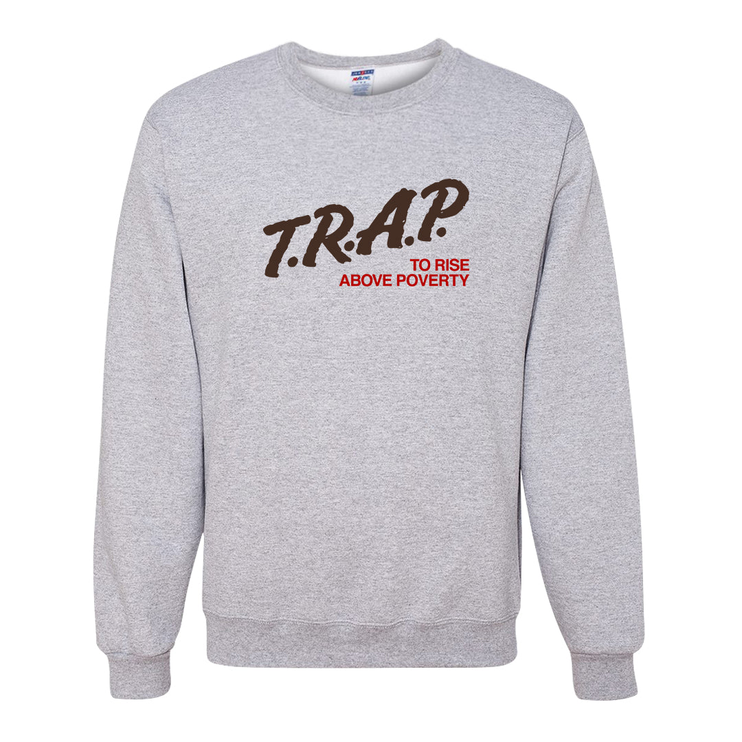 Year of the Rabbit Low 1s Crewneck Sweatshirt | Trap To Rise Above Poverty, Ash