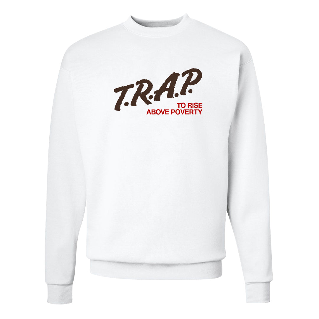 Year of the Rabbit Low 1s Crewneck Sweatshirt | Trap To Rise Above Poverty, White