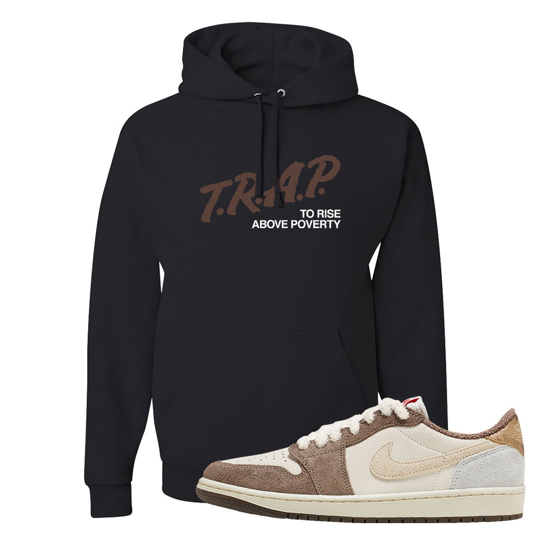 Year of the Rabbit Low 1s Hoodie | Trap To Rise Above Poverty, Black