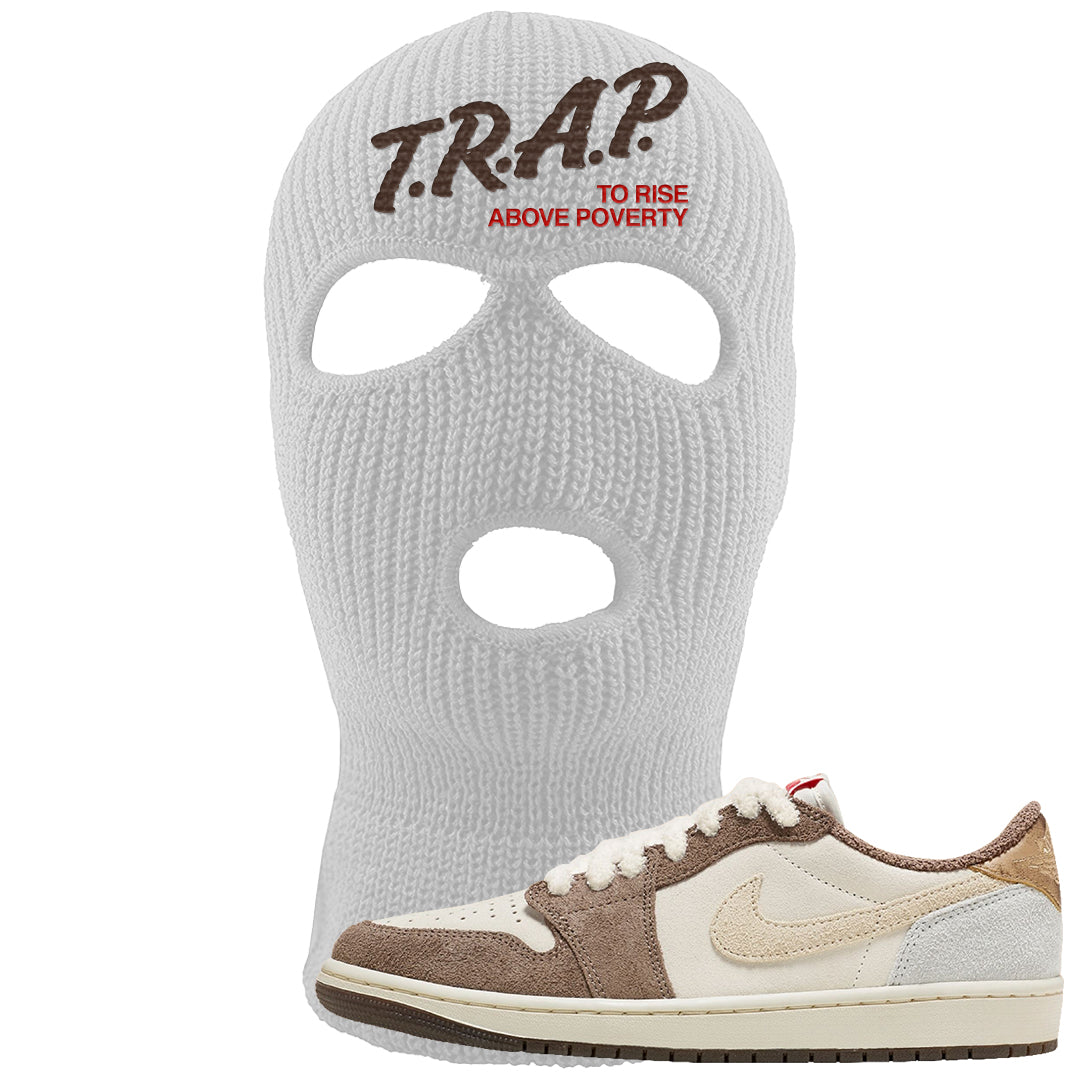 Year of the Rabbit Low 1s Ski Mask | Trap To Rise Above Poverty, White