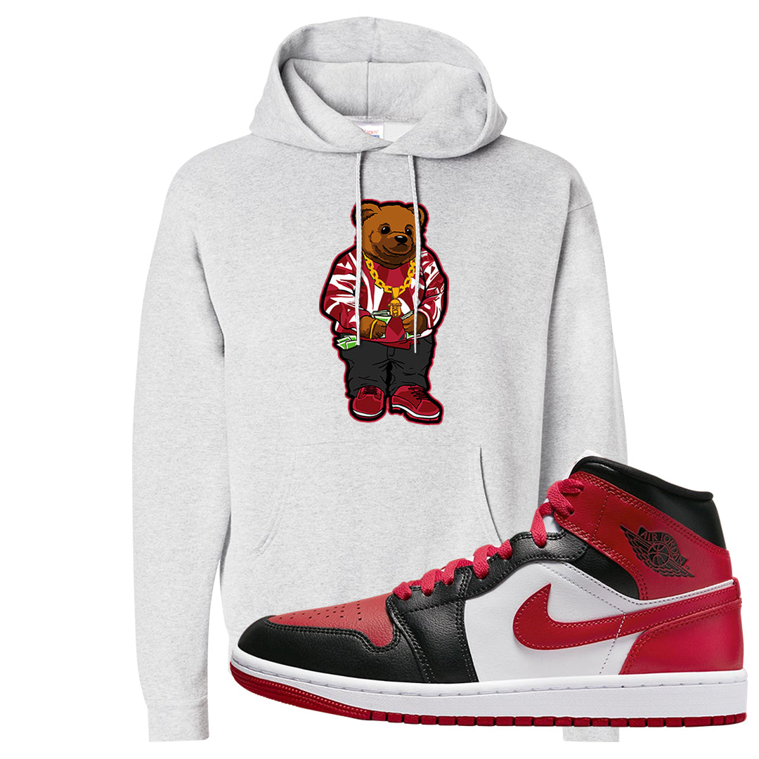 Bred Toe Mid 1s Hoodie | Sweater Bear, Ash