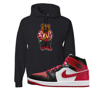 Bred Toe Mid 1s Hoodie | Sweater Bear, Black