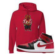Bred Toe Mid 1s Hoodie | Sweater Bear, Red