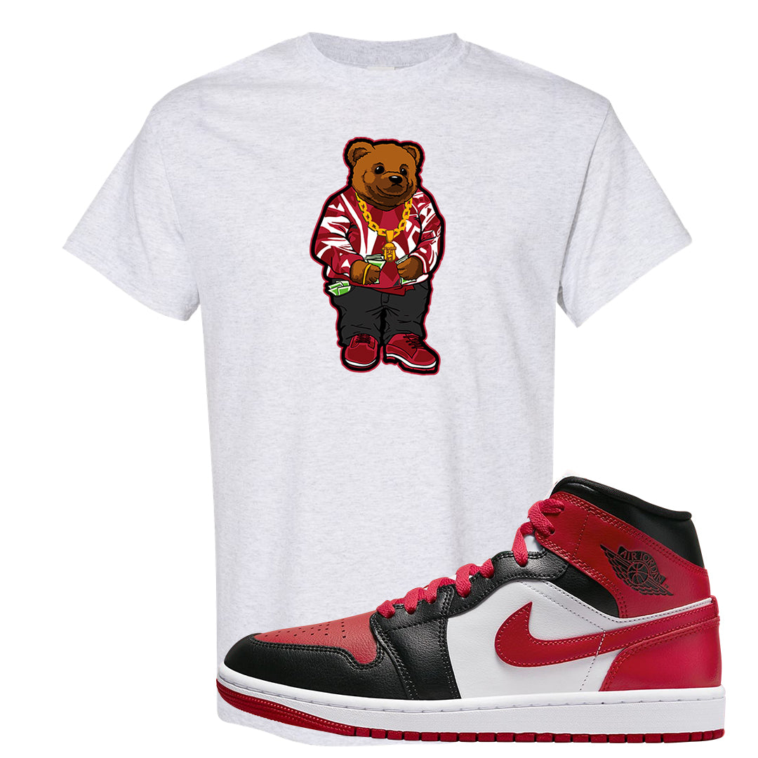 Bred Toe Mid 1s T Shirt | Sweater Bear, Ash