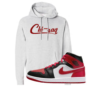 Bred Toe Mid 1s Hoodie | Chiraq, Ash