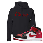 Bred Toe Mid 1s Hoodie | Chiraq, Black