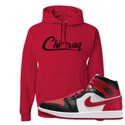 Bred Toe Mid 1s Hoodie | Chiraq, Red