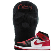 Bred Toe Mid 1s Ski Mask | Chiraq, Black