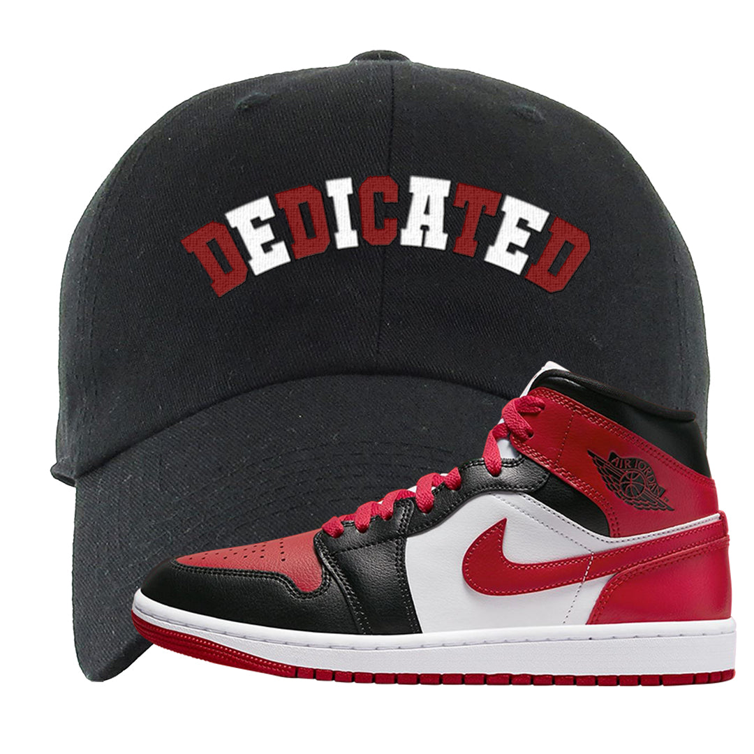 Bred Toe Mid 1s Dad Hat | Dedicated, Black