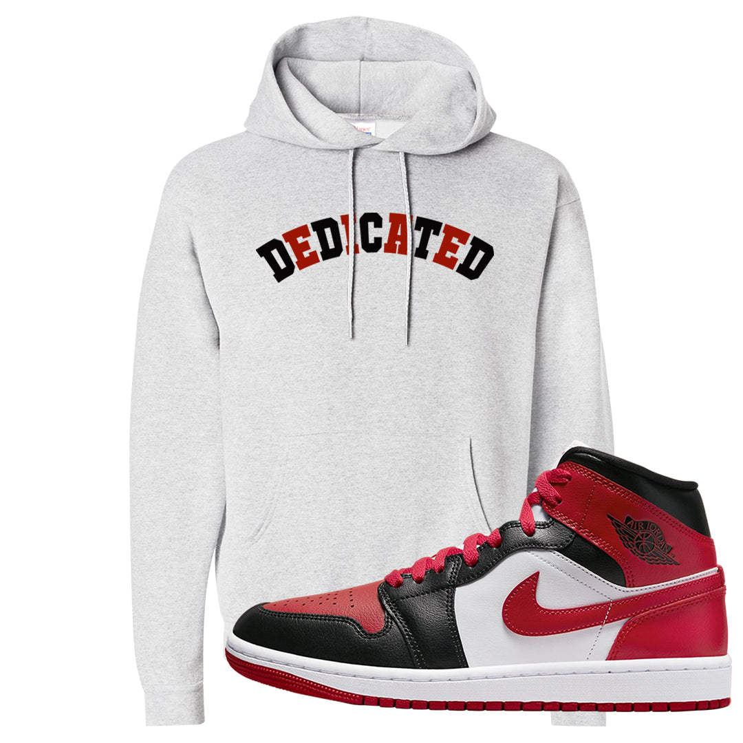 Bred Toe Mid 1s Hoodie | Dedicated, Ash