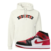 Bred Toe Mid 1s Hoodie | Dedicated, White