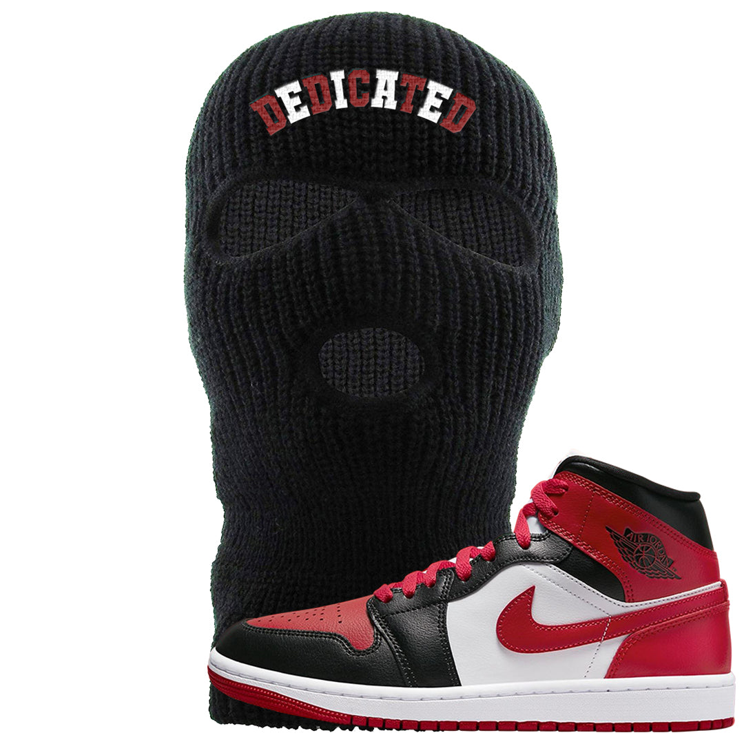 Bred Toe Mid 1s Ski Mask | Dedicated, Black