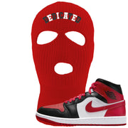 Bred Toe Mid 1s Ski Mask | Dedicated, Red