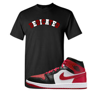 Bred Toe Mid 1s T Shirt | Dedicated, Black