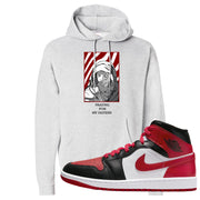 Bred Toe Mid 1s Hoodie | God Told Me, Ash